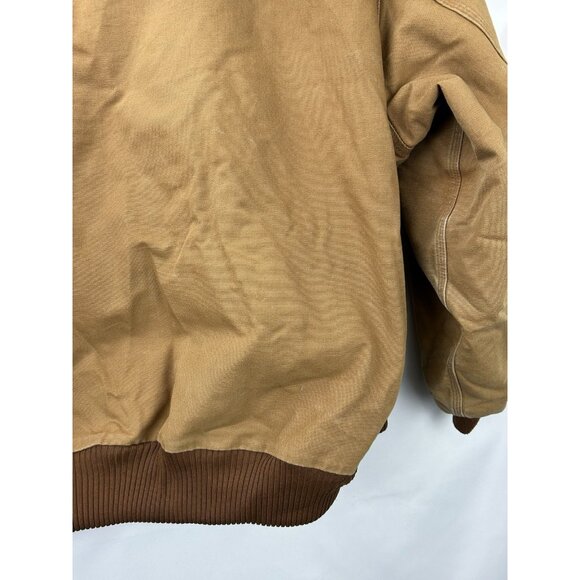 VTG Carhartt Jacket Men 3XL Hooded Full Zip Workwear J140 BRN Quilted Lined USA - Picture 14 of 16